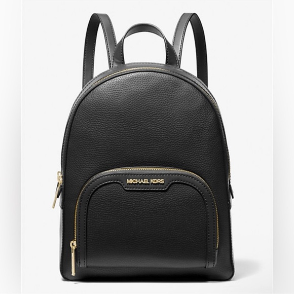 NWT Michael Kors Black Pebbled Backpack - Picture 1 of 5